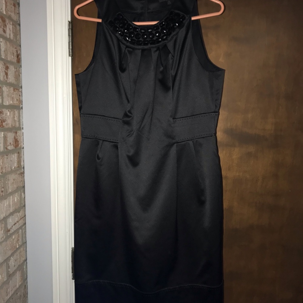 Black jeweled cocktail dress